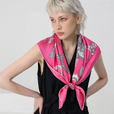 Fuschia silkescarf